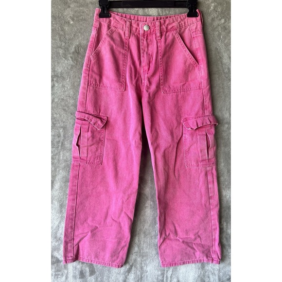 SHEIN Denim - SHEIN jeans Teen pink Cargo 23x26 Girls 10-11 Year rockabilly barbiecore